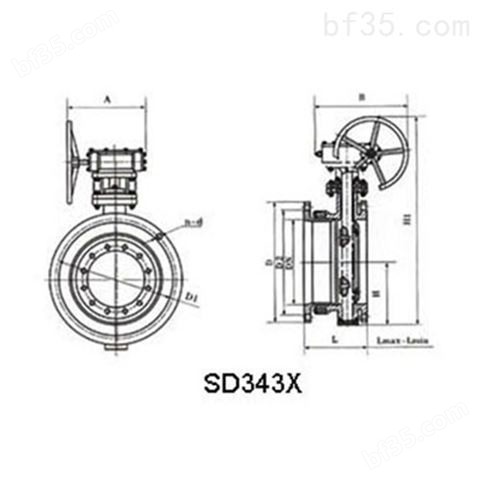 SD343X型伸缩型法兰蝶阀